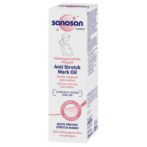 sanosan Mama Anti Stretch Mark Oil 100ml folding box